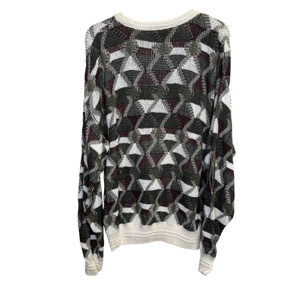 Vintage Jantzen Men's Geometric Pattern Sweater Made in USA Size Large